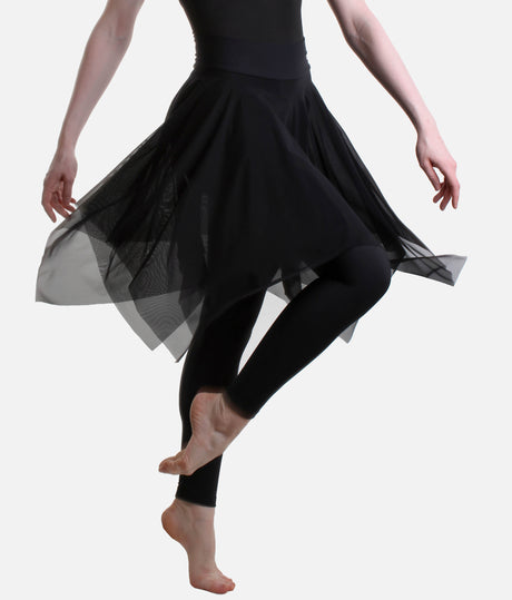High-Waisted Dance Leggings with Mesh Skirt, Pedagogue Collection - DS6608