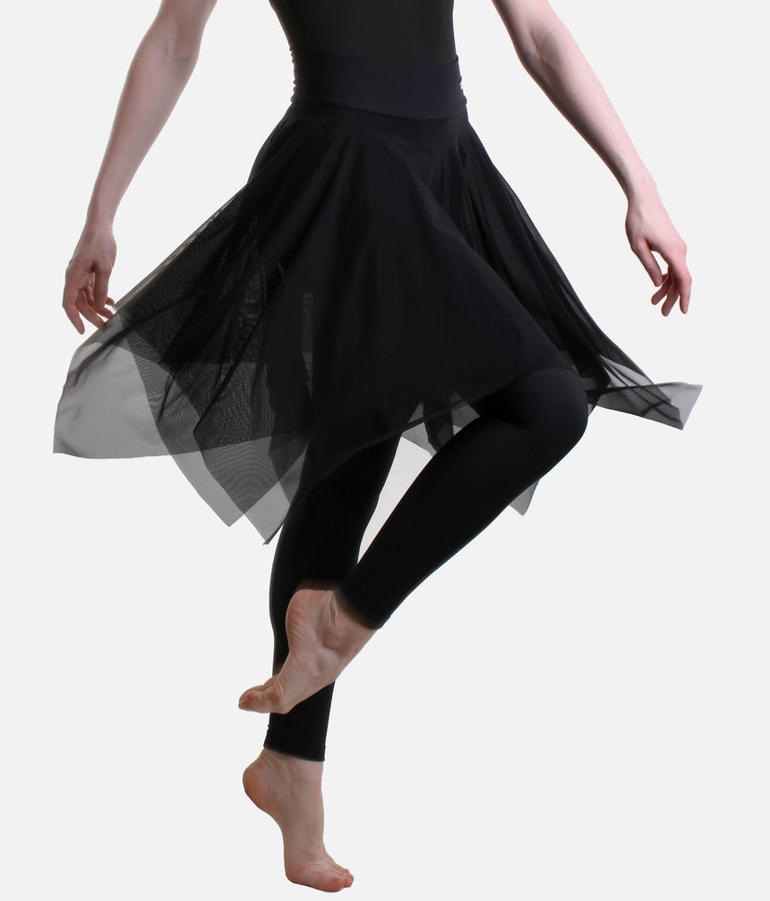 High-Waisted Dance Leggings with Mesh Skirt, Pedagogue Collection - DS6608