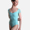 Mesh Cap Sleeve Leotard, Elegant Low V-Back - EFFIE