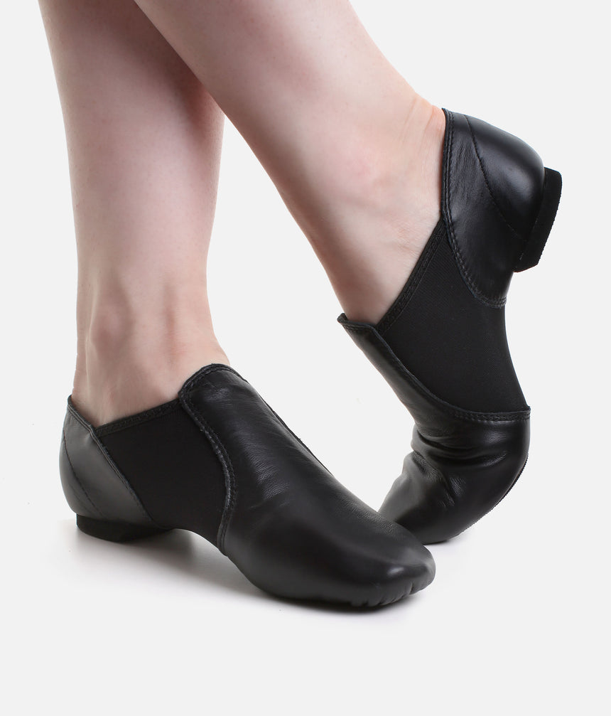 E-Series Adult Leather Slip-On Jazz Shoes, Split Sole • EJ2