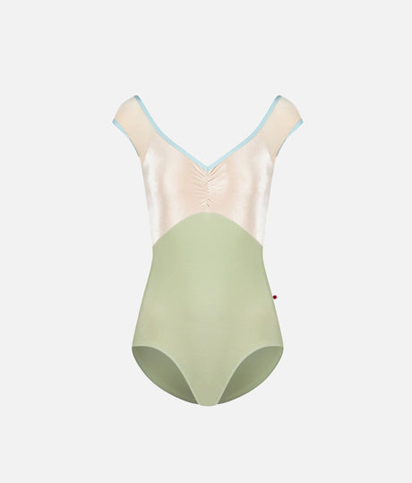 ELLI Ballet Leotard in GINKO, Cap Sleeve Dance Leotard