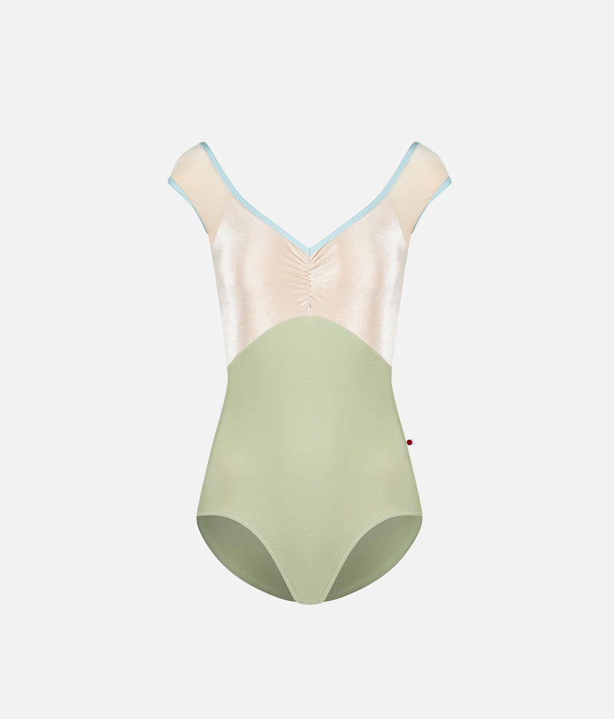 ELLI Ballet Leotard in GINKO, Cap Sleeve Dance Leotard