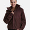 FIND YOUR INNER FLEECE Jacket in Chocolate - Detachable Hood & Thumbholes