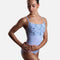 Classic Dance Leotard with Thin Straps & Floral Embroidery - GAIA DI VIOLETTA