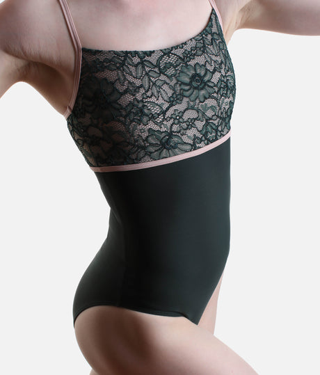GAIA DI Scotland • Camisole Ballet Leotard with Floral Lace, Icons Collection