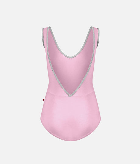 Gina V-Neck Ballet Leotard • Confetti & Silver