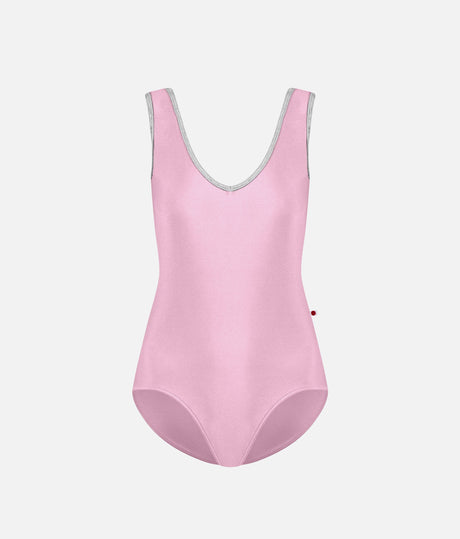Gina V-Neck Ballet Leotard • Confetti & Silver