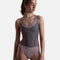 Deep V-Neckline Ballet Leotard with Embroidered Tulle - GIUNONE GL