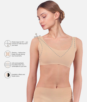 Cut-to-Fit Performance Crop Top, Seamless Dance Underwear - 306PR