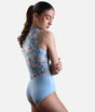 Mandarin Collar Ballet Leotard, VIRGINIA Floral Design - DA5124
