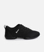 Vegan Performance Dance Sneaker with Spinning Points, Black Knit - GROOVIES TRAINER
