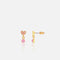 Little Luxe Drop Earrings, Sweat Heart with Pink Cubic Zirconia
