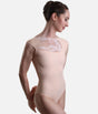 Low Ruched Back Leotard, Velvet Mesh Detail - HILARY