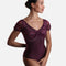 V-Neckline Dance Leotard, Embroidered Floral Mesh - ILIZIA GL TURANDOT