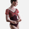 ILIZIA GL Vigneto • Ruched V-Neckline Ballet Leotard, Golden Label Collection