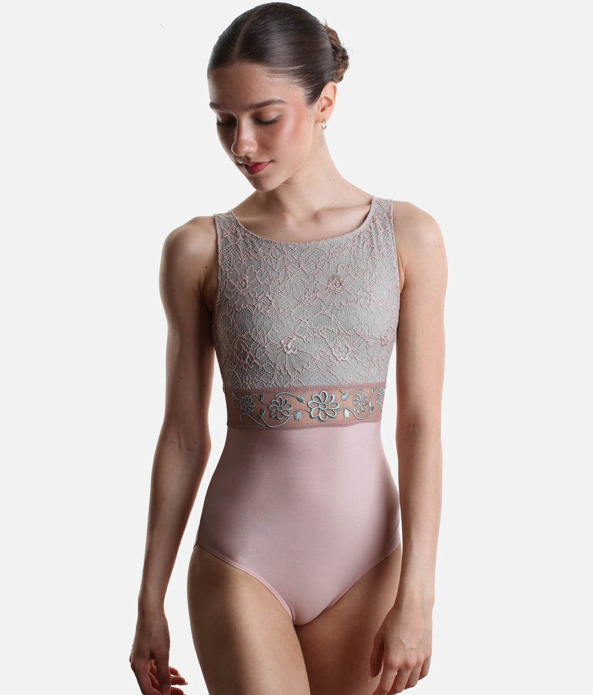 IRIS GL Rose • Luxury Lace Ballet Leotard, Golden Label Collection