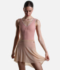 Lightweight Mesh Ballet Skirt, Pull-On High-Low Design - NUBE