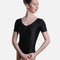 Girls Short Sleeved Leotard With Gathered Bustline - JEANETTE