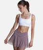 Flowy High-Waisted Skirt with Crisscross Hourglass Waistband - JULIET SKORT