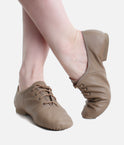 Children Split Sole Jazz Shoes, Lightweight Leather Lace-Up - JZE09