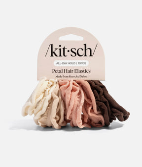 Blush Petal Hair Elastics • 10-Piece Floral Hair Tie Set