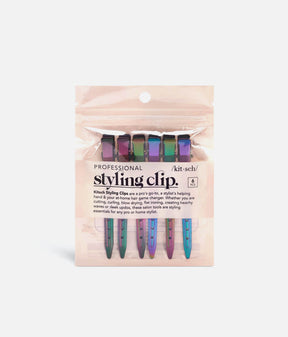 Iridescent Styling Hair Clips • 6-Piece Crease-Free Sectioning Set