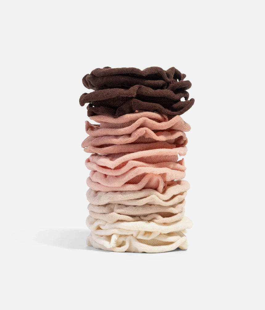 Blush Petal Hair Elastics • 10-Piece Floral Hair Tie Set