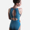 Iris Floral Halterneck Dance Leotard, Embroidered Mesh Back - L40002