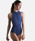 CASEY Zip Front Leotard, Premium Dancewear with Breathable Mesh Back - L40008