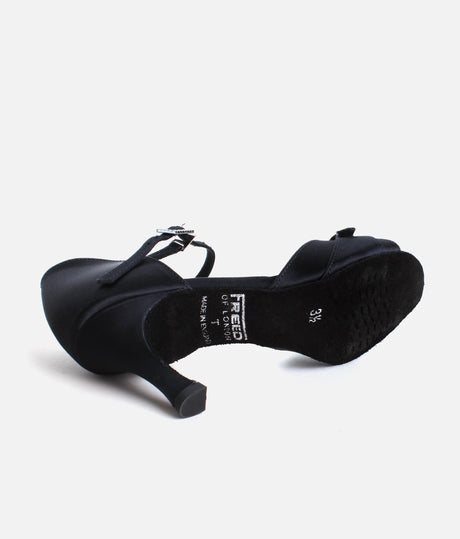 Satin Dance Shoes, Salsa Dance Shoes - Leona