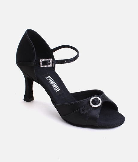 Satin Dance Shoes, Salsa Dance Shoes - Leona