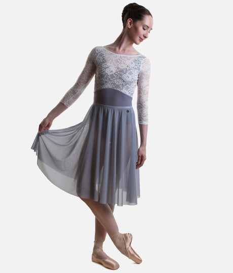 Long Ballet Rehearsal Skirt, Soft Flowing Mesh Dance Skirt - ARIANA