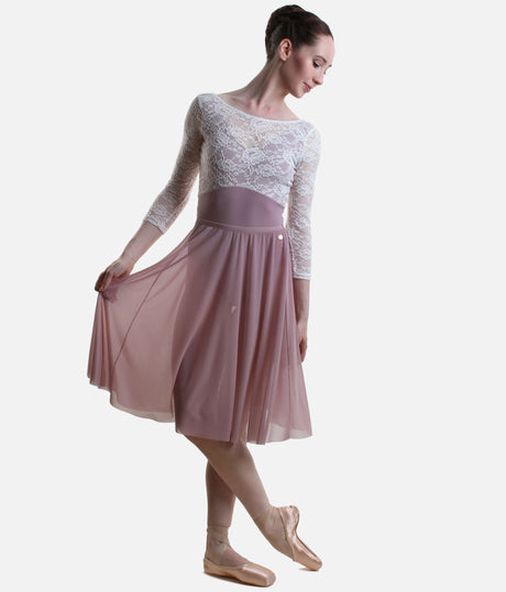 Long Ballet Rehearsal Skirt, Soft Flowing Mesh Dance Skirt - ARIANA
