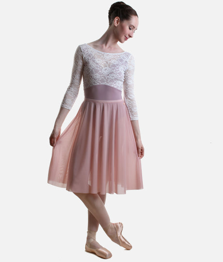 Long Ballet Rehearsal Skirt, Soft Flowing Mesh Dance Skirt - ARIANA