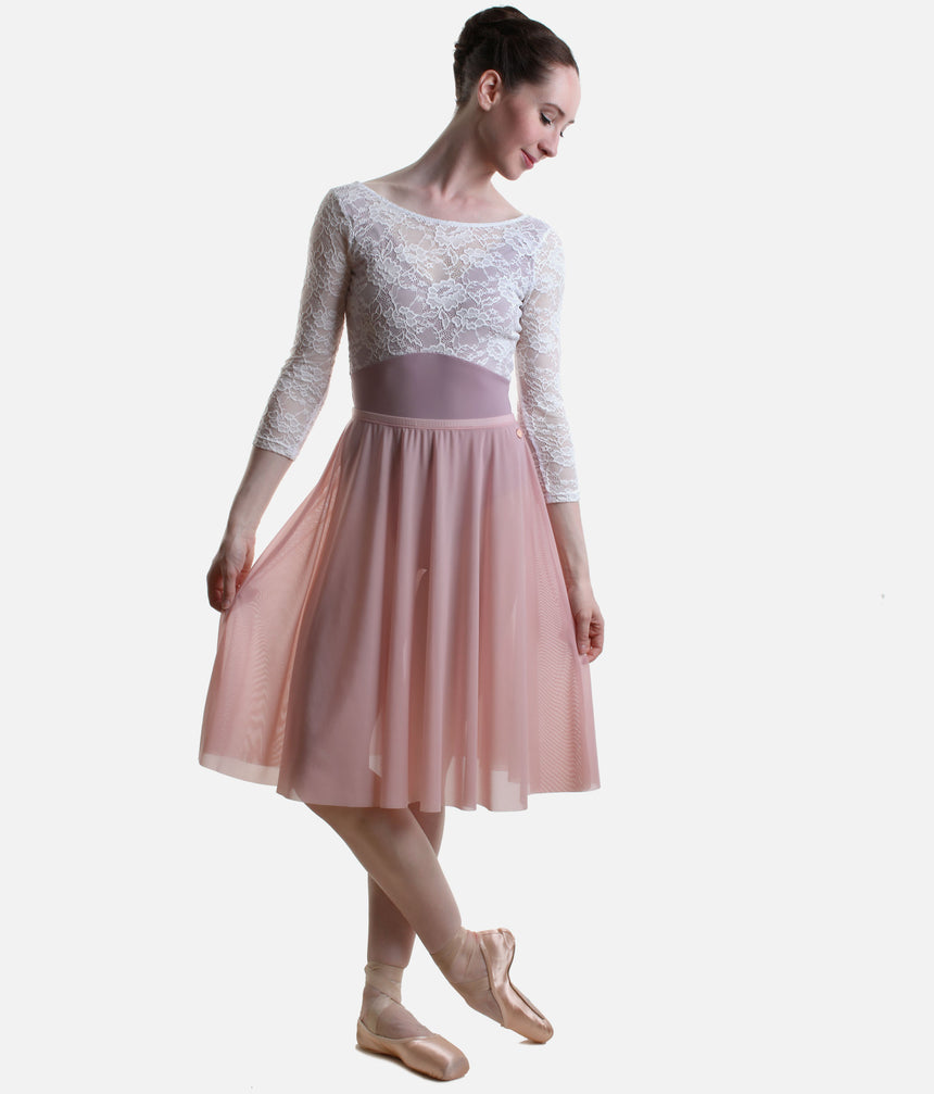 Long Ballet Rehearsal Skirt, Soft Flowing Mesh Dance Skirt - ARIANA
