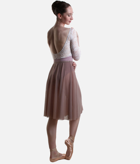 Long Ballet Rehearsal Skirt, Soft Flowing Mesh Dance Skirt - ARIANA