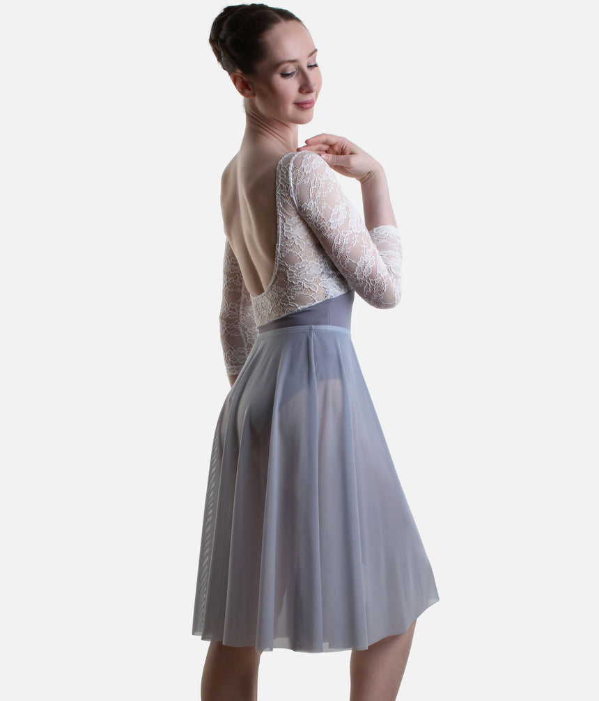 Long Ballet Rehearsal Skirt, Soft Flowing Mesh Dance Skirt - ARIANA