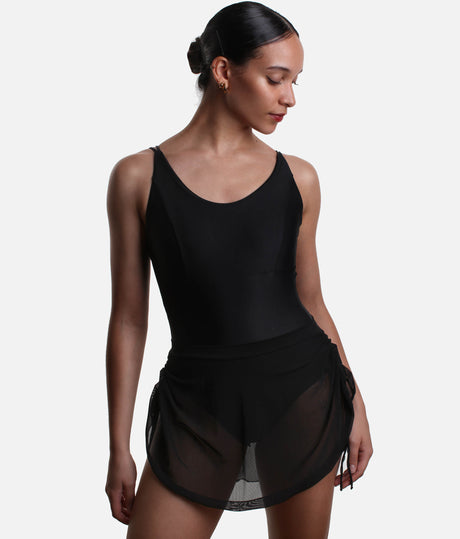Pull On Ballet Skirt, Flowing High-Low Sheer Essential - LS41