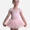 Girls Short Sleeve Ballet Tutu Dress with Mesh Detail - M20007C