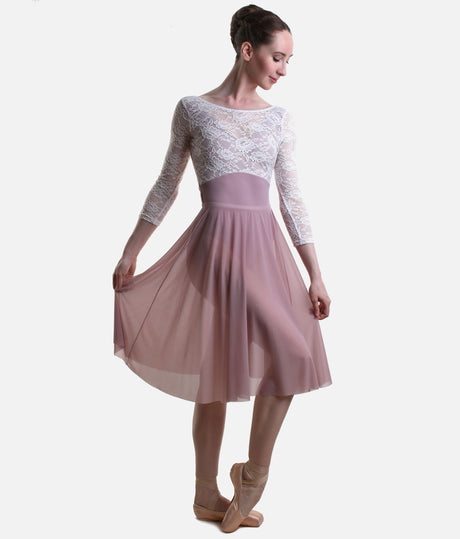 Long Ballet Rehearsal Skirt, Soft Flowing Mesh Dance Skirt - ARIANA