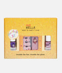 METALLIC ManiCute Set, Pink & Purple Peel-Off Polishes + Nail Art Kit 