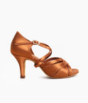 X-Strap Latin Shoes, Satin Dance Shoes - MIA