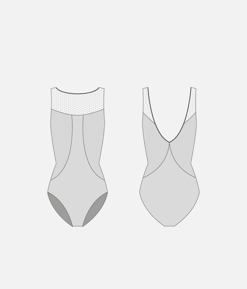 MINERVA CL Elisir • Boat Neckline Ballet Leotard with Dramatic V-shaped Back