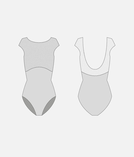 MINERVA DI Vigneto • Boat-Neck Ballet Leotard, Open-Back Design