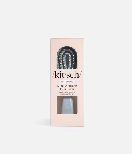 Haze Blue Detangling Flexi Brush Mini – Soft, Flexible Bristles