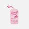 MakeUp Eraser Mini PRO in pink packaging with a bright pink ribbon loop and a cloud-shaped window showing the pink cloth.