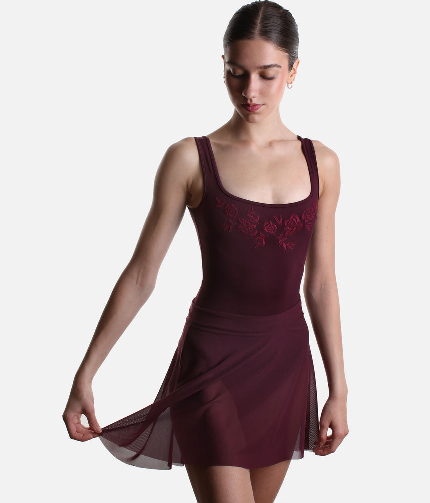 Mirella Adagio Mesh Ballet Skirt with Dipped Hem • MS10005
