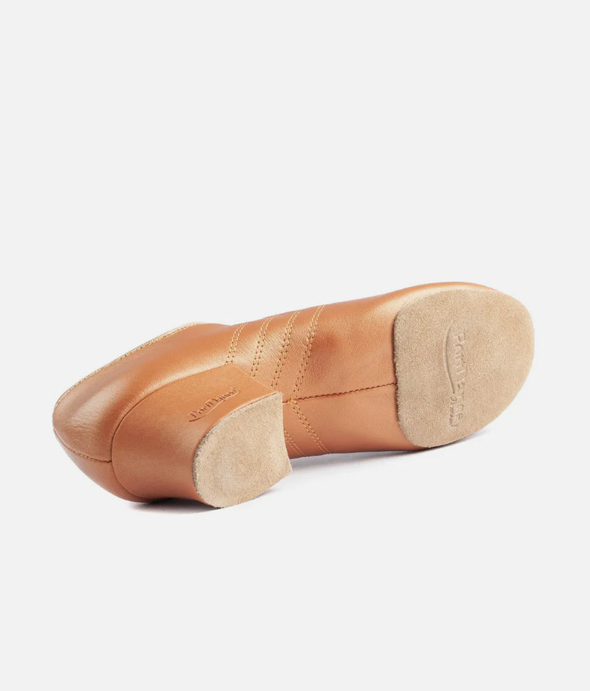 PortDance PD008 Premium Dark Tan Leather Cuban Heel Dance Shoes