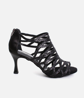 Premium Latin Dance Shoes, Lightweight with Open Toe, 60mm Flare Heel - PD803