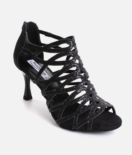 Premium Latin Dance Shoes, Lightweight with Open Toe, 60mm Flare Heel - PD803